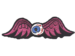 Flying eyeball purple wings 8 inch